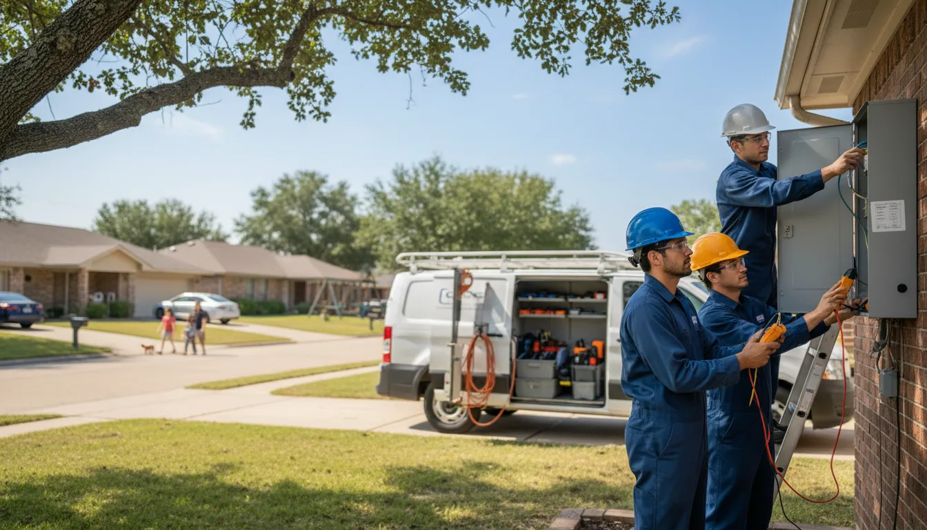 Certified electrician providing emergency electrical services in Chouteau, OK